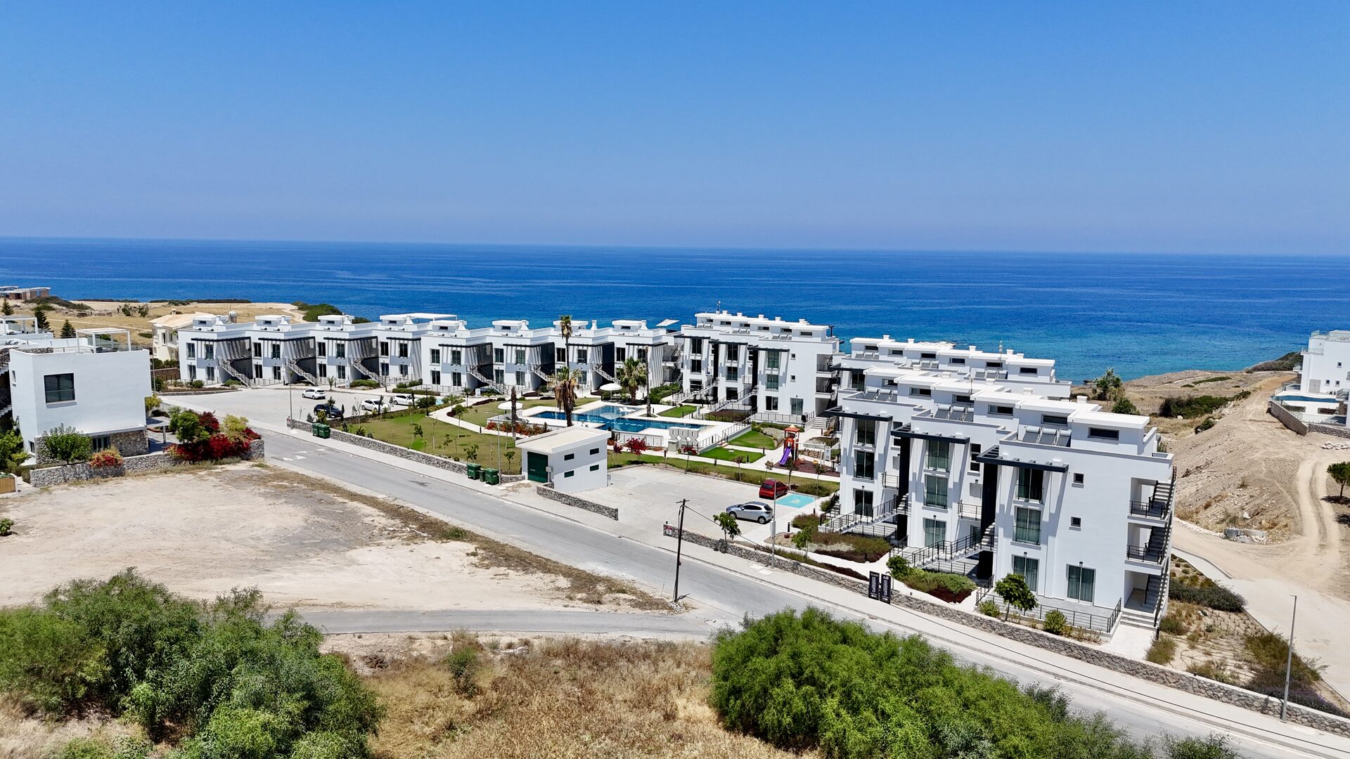 Luxury 2+1 apartments right by the seafront for sale in North Cyprus, Esentepe