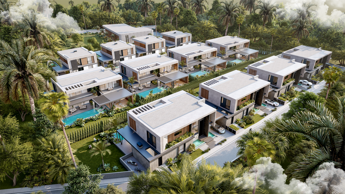 Luxury Modern 4+1 Villas for Sale Near to city in Kyrenia, Ozanköy, North Cyprus