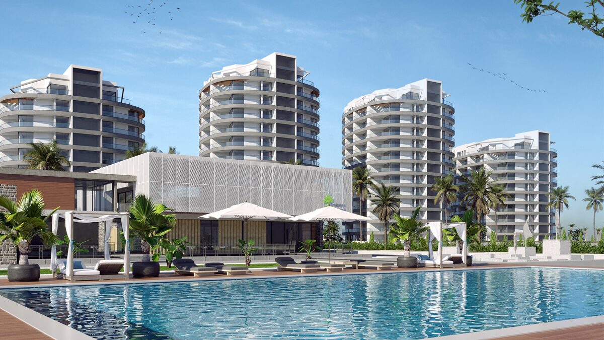 Modern Seaside 1-Bedroom Apartment for Sale in Gaziveren, North Cyprus