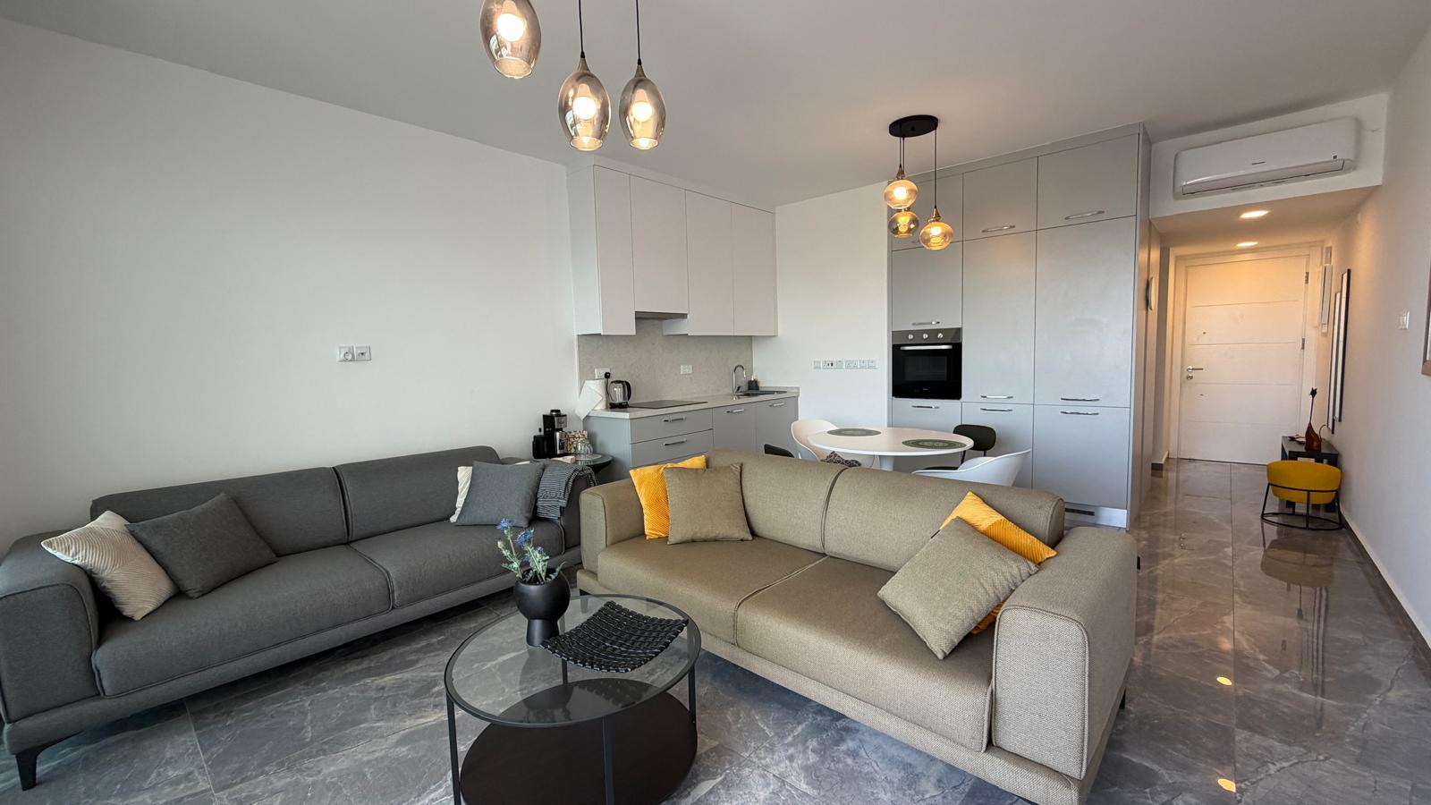Fully furnished 1+1 apartments with the sea and pool view in the Esentepe ,North Cyprus